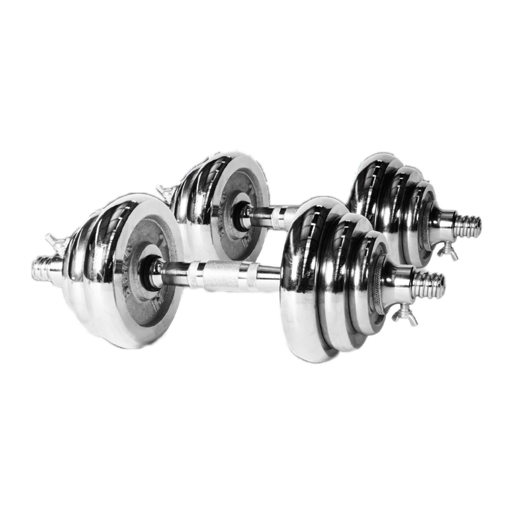 ดัมเบลโครเมี่ยม HOMEFITTOOLS 20 KG พร้อมข้อต่อ 30CM